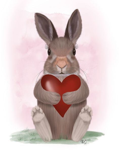 Fab Funky 아티스트의 Bunny Heart Hug작품입니다.