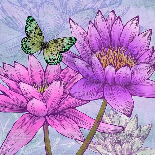Nympheas and Butterflies (detail)