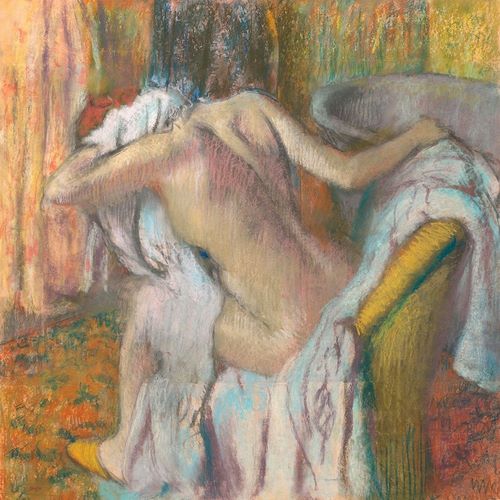 After the Bath- Woman Drying Herself