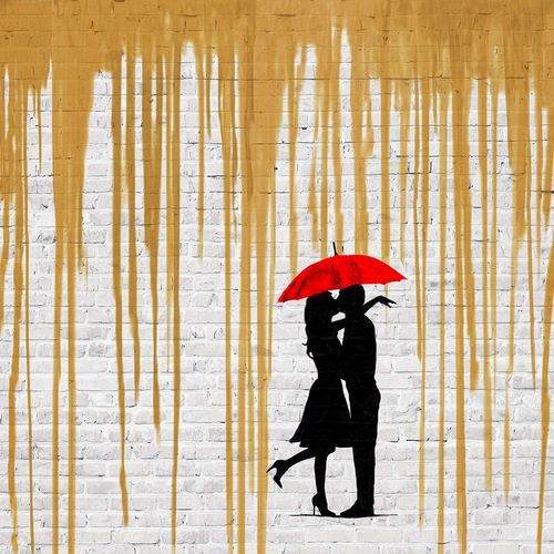 Romance in the Rain (Gold, detail)