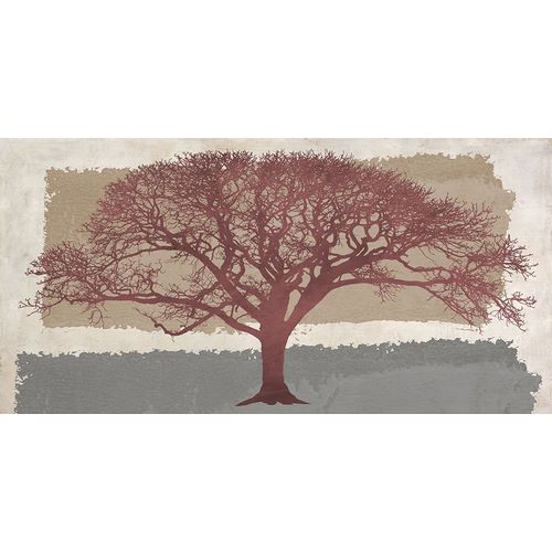 Burgundy Tree on abstract background