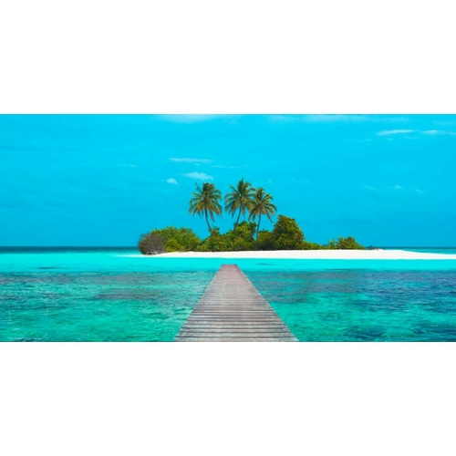 Jetty and Maldivian island