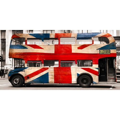Union jack double-decker bus, London