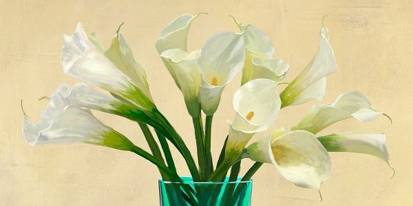 White Callas in a Glass Vase (detail)