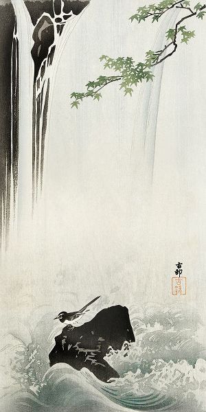 Koson, Ohara 아티스트의 Japanese Wagtail at Waterfall작품입니다.