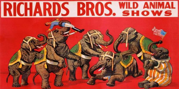 Richards Bros. Wild Animal Shows ca. 1925