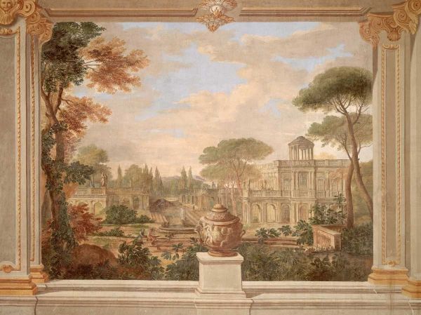 Fresco of Rome landscape