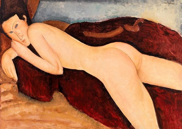 Modigliani, Amedeo 아티스트의 Reclining Nude from the Back 작품