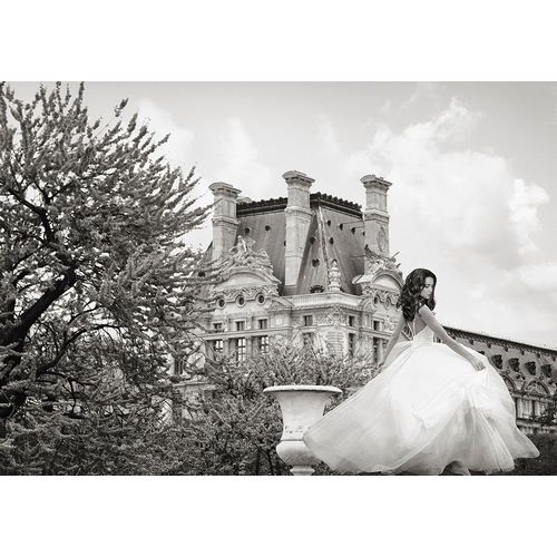 Haute Photo Collection 아티스트의 Young Woman at the Chateau de Chambord - BW 작품