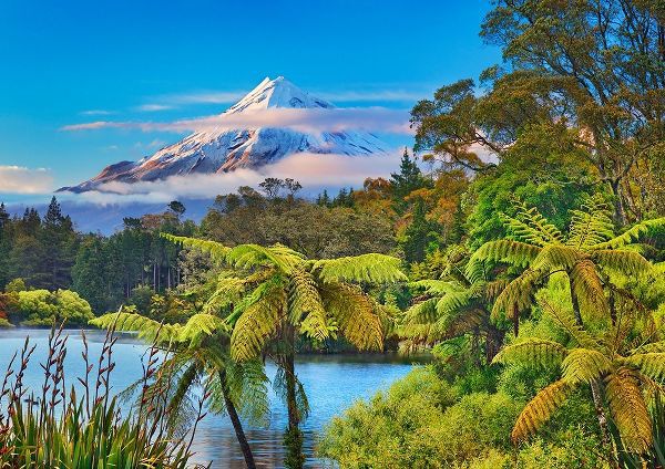Taranaki Mountain and Lake Mangamahoe- New Zealand