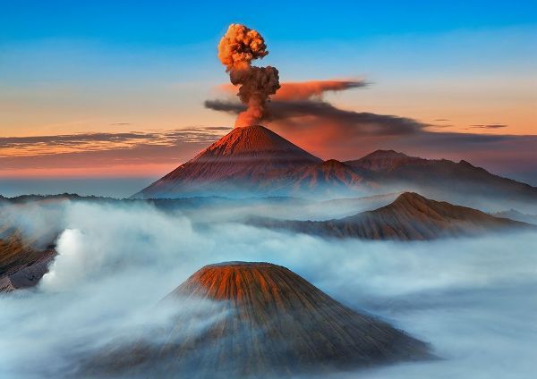 Semeru- Bromo- Batok Volcanoes- Java- Indonesia