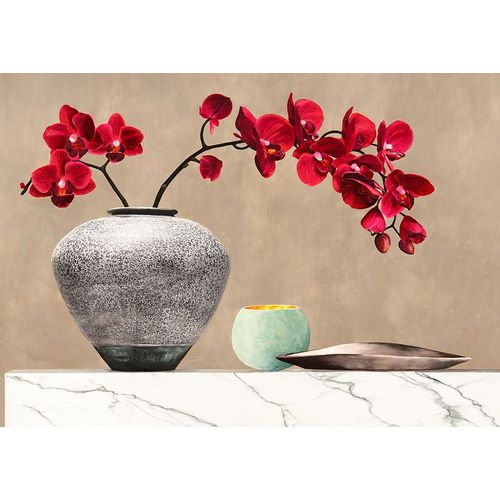 Thomlinson, Jenny 아티스트의 Red Orchids on White Marble (detail)작품입니다.