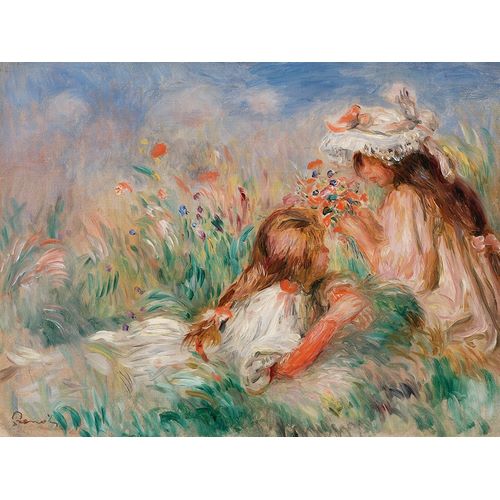 Renoir, Pierre-Auguste 작가의 Girls in the Grass Arranging a Bouquet 작품