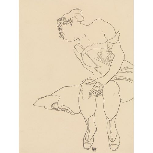 Schiele, Egon 아티스트의 Seated Woman 작품