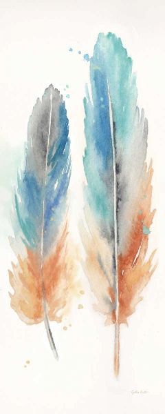 Watercolor Feathers Panel I