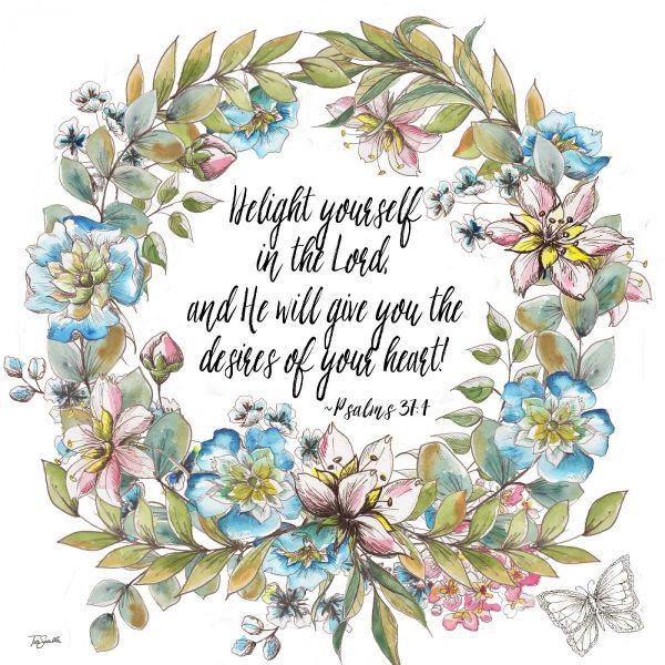 Boho Floral Wreath Psalms II