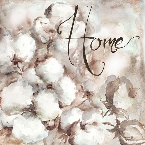 Cotton Boll Triptych Sentiment I (Home)