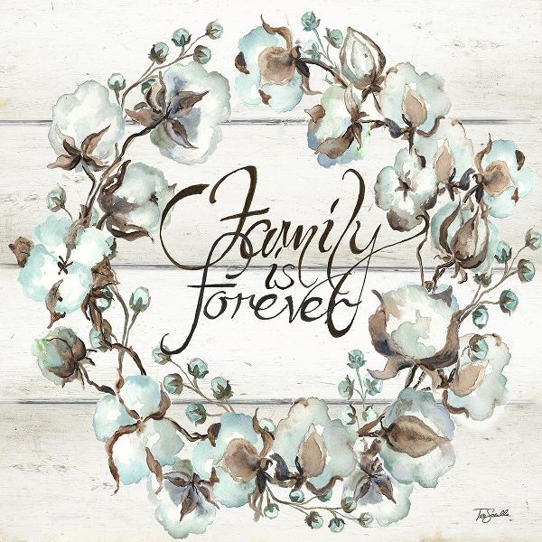 Cotton Boll Family Wreath