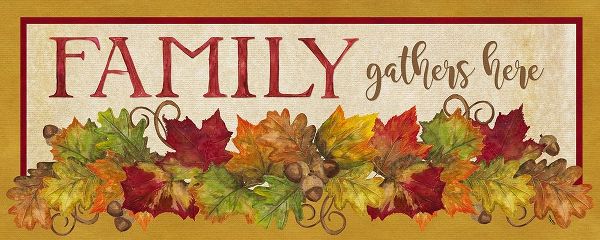 Fall Harvest Family Gathers Here sign