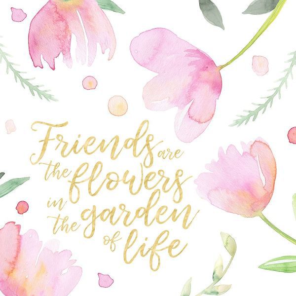 Soft Pink Flowers Friends II