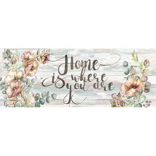 Blush Poppies and Eucalyptus Home Sign