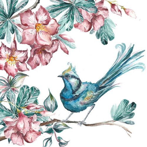 Island Living Bird and Floral I