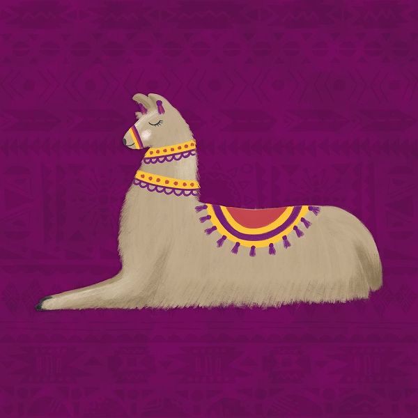 Lovely Llama Jewel Tones II-Purple