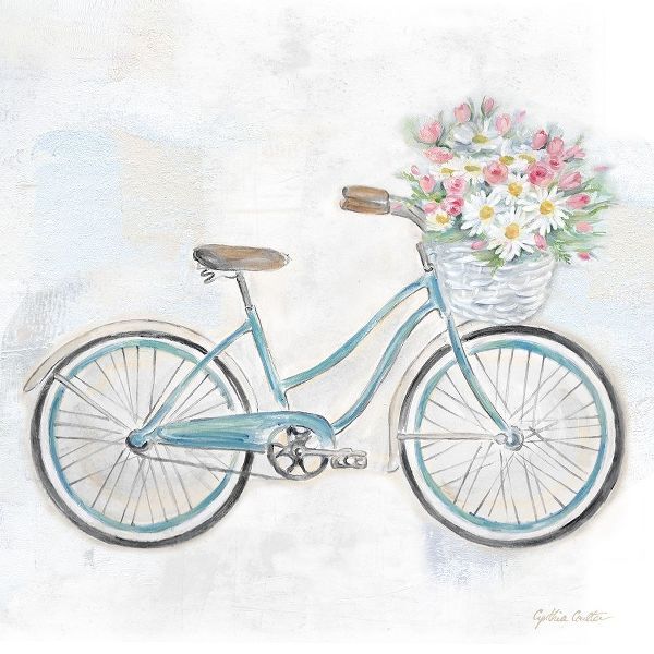Vintage Bike w/flower basket I