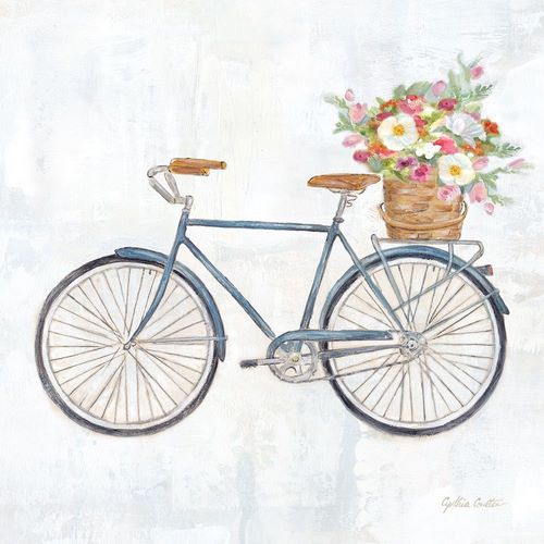 Vintage Bike w/flower basket II