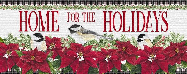 Reed, Tara 아티스트의 Chickadee Christmas Red-Home for the Holidays horizontal 작품