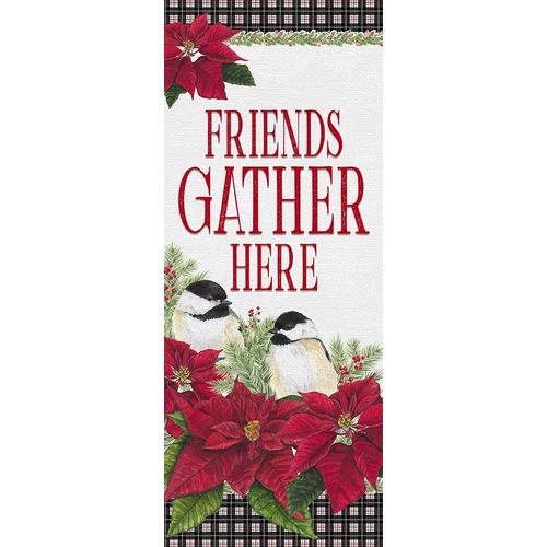Reed, Tara 아티스트의 Chickadee Christmas Red-Friends Gather vertical 작품