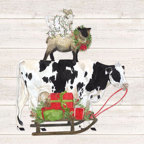Reed, Tara 아티스트의 Christmas on the Farm VII-Trio Facing right 작품