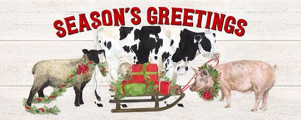 Reed, Tara 아티스트의 Christmas on the Farm-Seasons Greetings 작품
