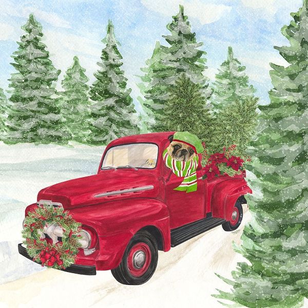 Reed, Tara 아티스트의 Dog Days of Christmas IV-Truck 작품
