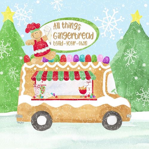 Reed, Tara 아티스트의 Food Cart Christmas I-Gingerbread 작품