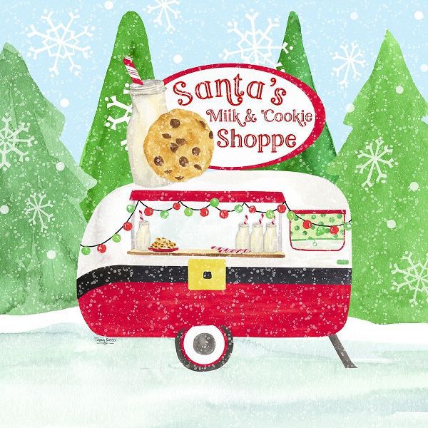 Reed, Tara 아티스트의 Food Cart Christmas IV-Santas Milk and Cookies 작품