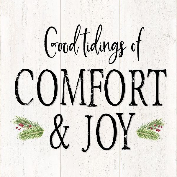 Reed, Tara 아티스트의 Peaceful Christmas II-Comfort and Joy black text 작품