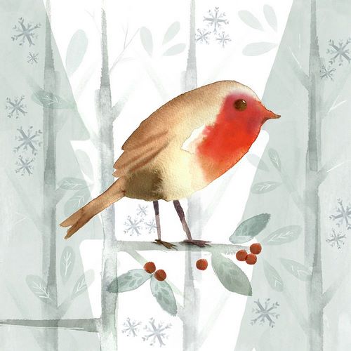 Northern Lights 아티스트의 Christmas Hinterland III-Robin 작품