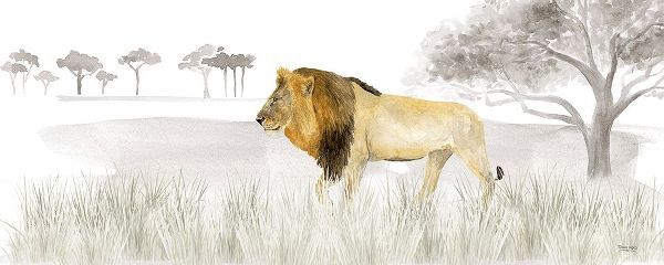 Serengeti Lion horizontal panel