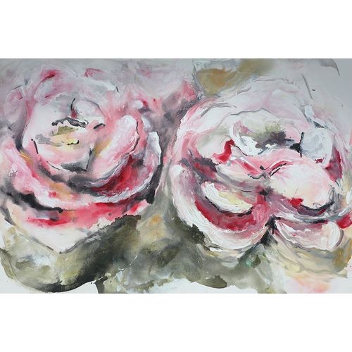 Pair of Pink Roses Landscape