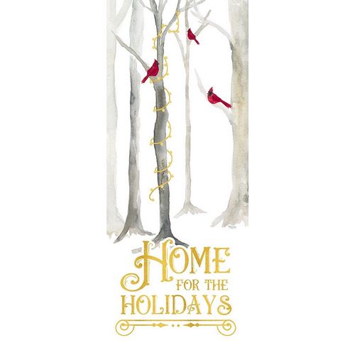 Reed, Tara 아티스트의 Christmas Forest panel IV-Home for the Holidays 작품