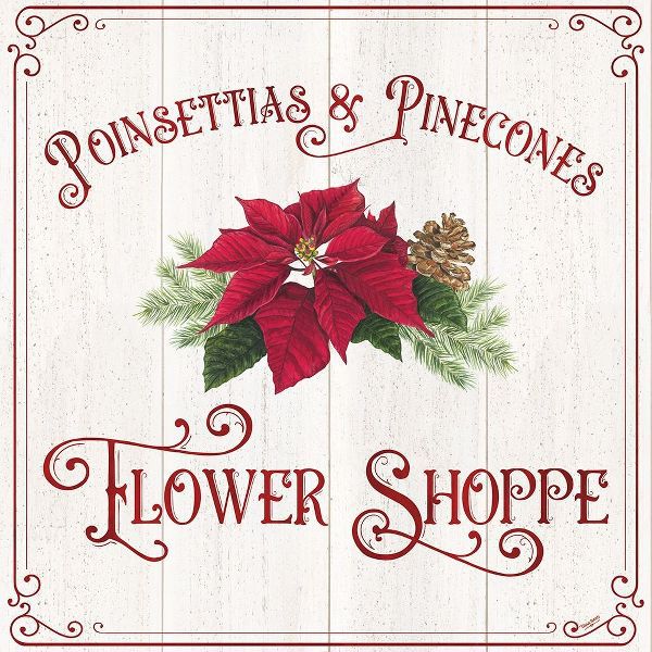 Reed, Tara 아티스트의 Vintage Christmas Signs III-Flower Shoppe 작품