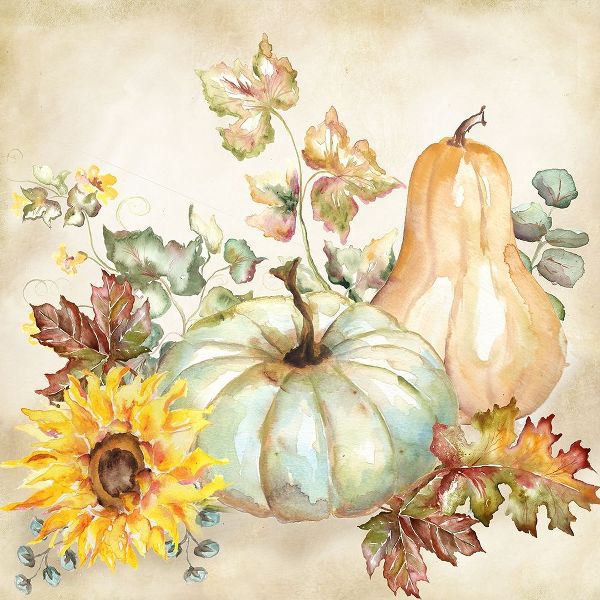 Tre Sorelle Studios 아티스트의 Watercolor Harvest Pumpkin II 작품