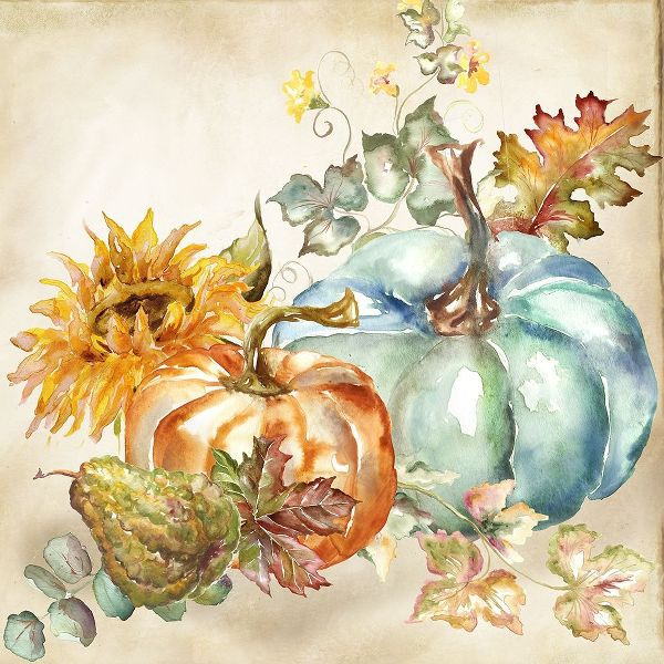 Tre Sorelle Studios 아티스트의 Watercolor Harvest Pumpkin IV 작품