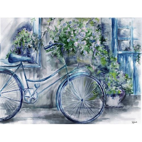 Blue and White Bicycle Florist Shop