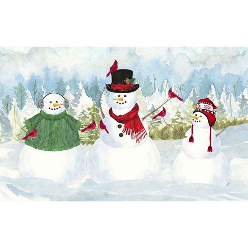 Reed, Tara 아티스트의 Snowman Christmas landscape 작품