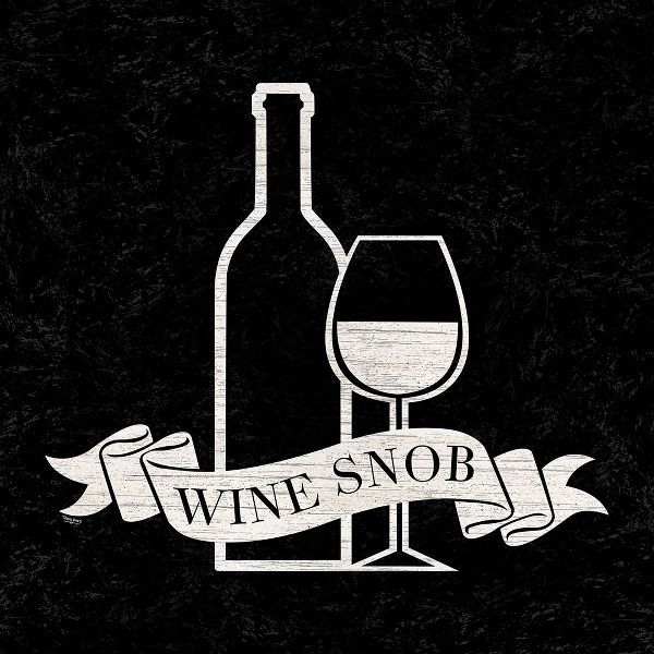 Wine Humor black V-Wine Snob