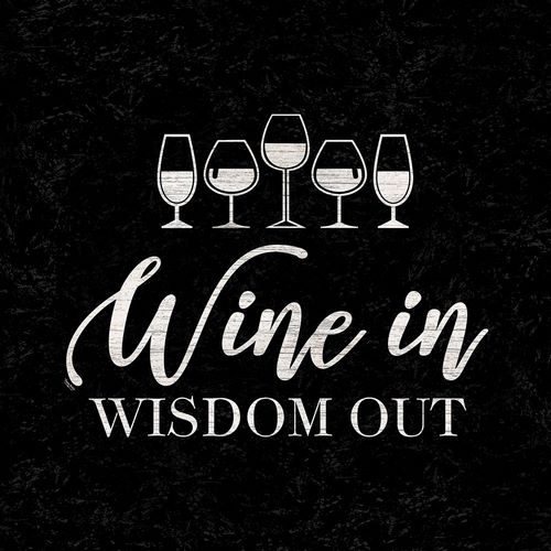 Wine Humor black VI-Wisdom Out