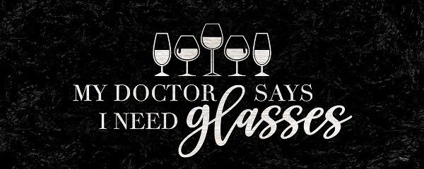 Wine Humor panel black I-Need Glasses