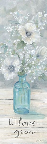 Vintage Jar Bouquet sentiment vertical II-Let Love Grow